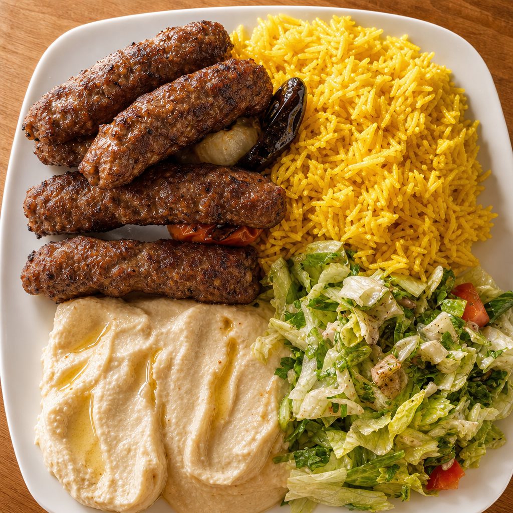 Lamb Kofta Platter.